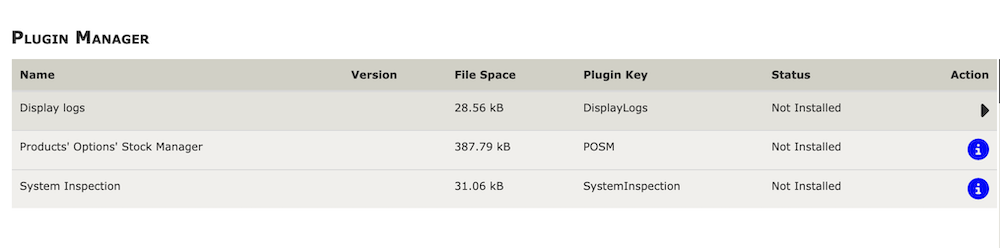 Plugin Manager in Zen Cart 1.5.7-2.1.0