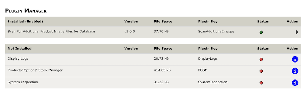 Plugin Manager in Zen Cart 2.2.0