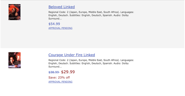 Product Listing Page without Approval